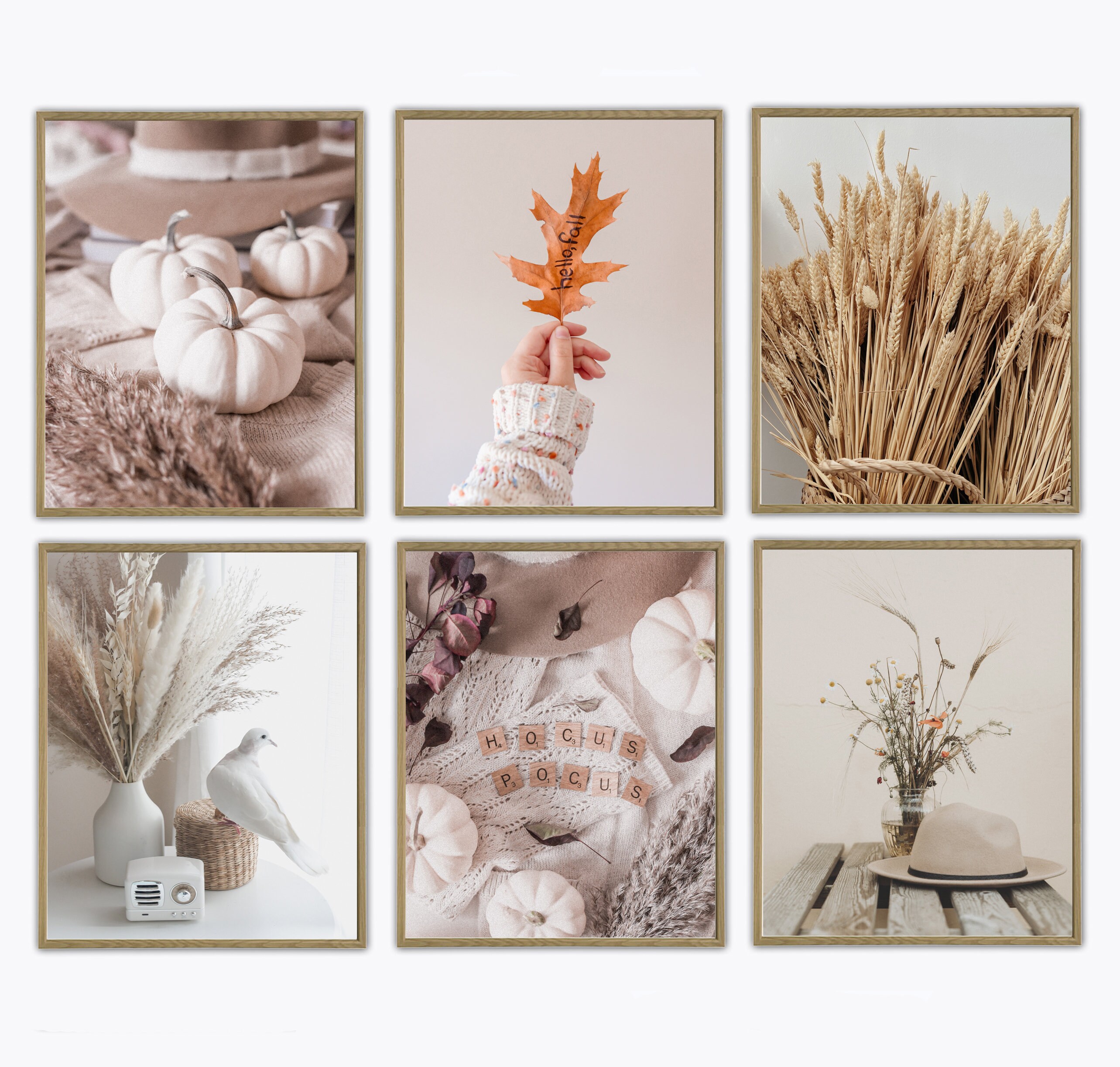 Neutral Autumn Gallery Wall Art Set, Fall Decor Prints - Etsy