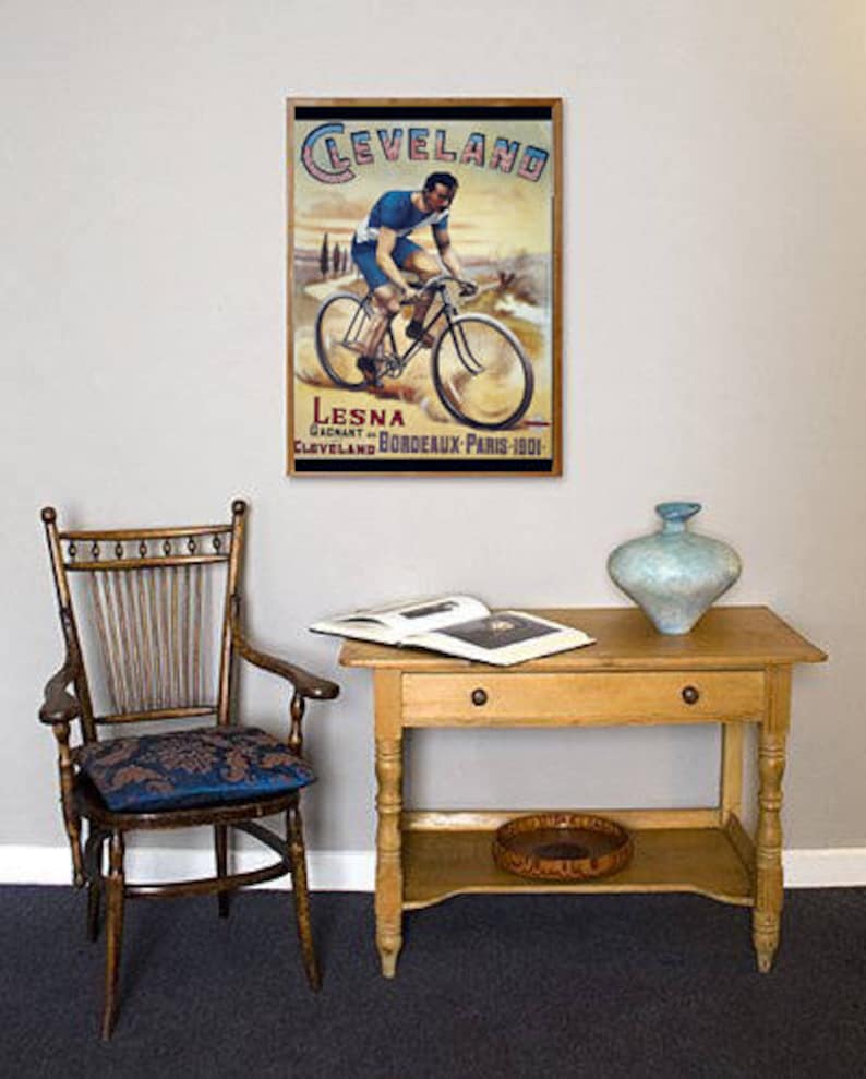 Cleveland Poster Transport Poster Vehicle Print Bicycle Poster Bicycle Wall Art Print Wheels Poster