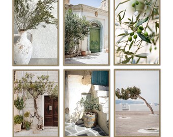 Conjunto de 6 impressões da Itália, arte de parede mediterrânea, impressões do interior da Itália, parede de galeria da Itália, impressão da Toscana, arte europeia, arte de impressão rústica