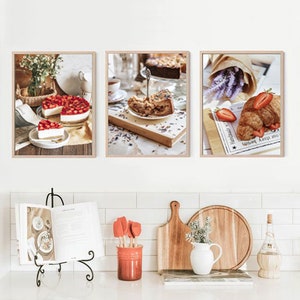 Colorful Brunch Art Print, Vibrant Kitchen and Breakfast Table Wall Art