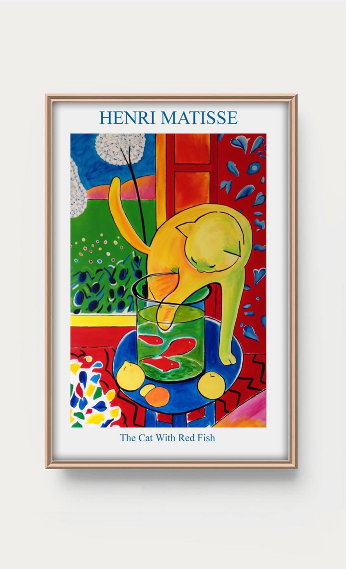 Henri Matisse the Cat With Red Fish Print Exhibition Poster Henri