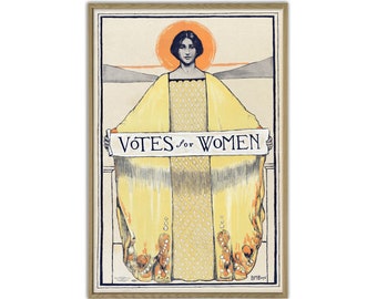 Vintage Feminism Poster, Votes for women, Feminist poster Suffragette Poster,  Office Wall Decor, Living Room Print  Art Reproduction