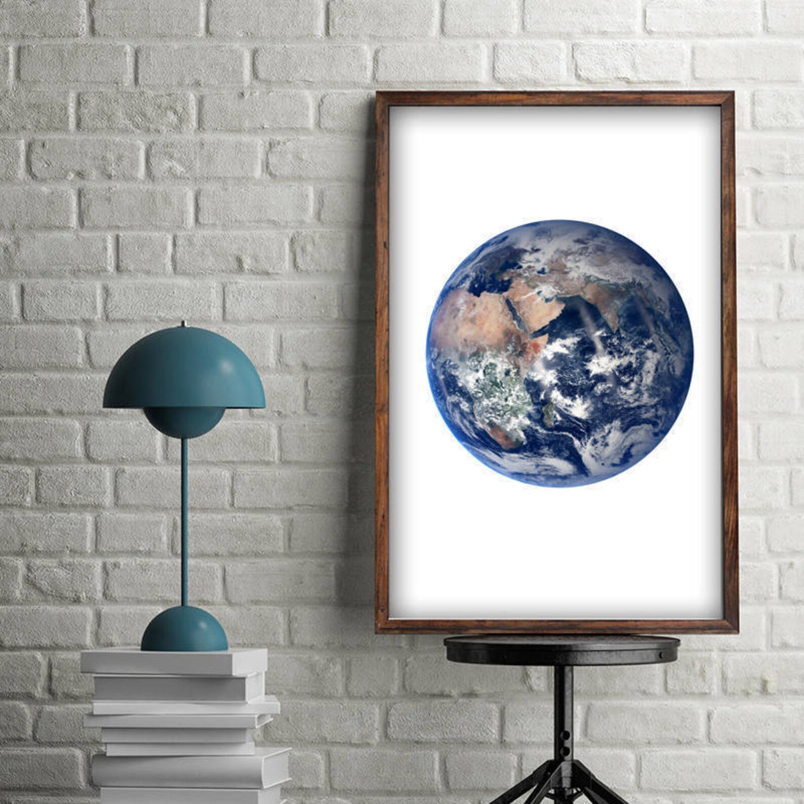 Earth Wall Art Print Earth Poster Astronomy Earth Etsy