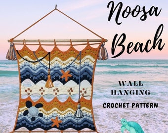 Noosa Beach Crochet Wall Hanging Pattern (PDF Download) Home Decor Art