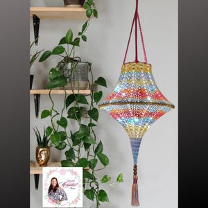 Peaceful Ambience Lantern - Crochet PDF Pattern Digital Download - Lamp Shade, Home Decor, Decoration, Furnishing, Light Shade