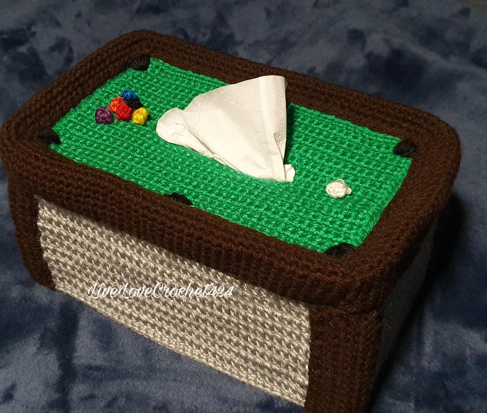 Moot Box Crochet Pool Table Tissue Box Cover Pattern (PDF Download) - Etsy