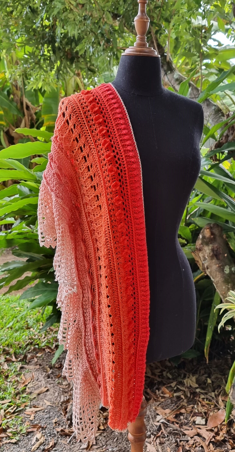 Resplendent Wrap Crochet PDF Pattern: Intermediate Shawl Scarf (digital ...
