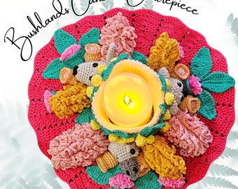 Bushlands Candle Centrepiece Downloadable PDF Crochet Pattern