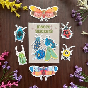 Insect Sticker Pack | Bug Laptop Stickers, Bug Sticker Bundle, Cute Insect Decals, Notebook Stickers