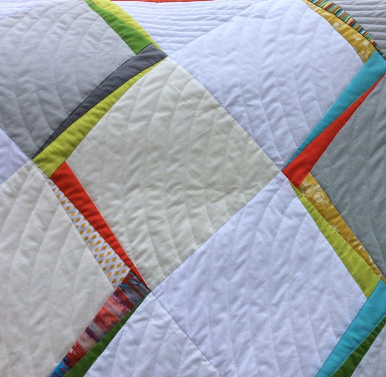 Midcentury modern throw quilt Etsy