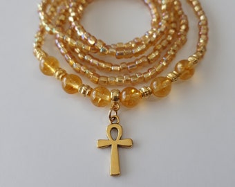 ankh waist beads