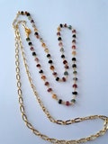 Dainty Tourmaline Gemstone Waist Chain, adjustable, lobster claw closure, brass chain, waist beads, belly chain, belly beads, body chain