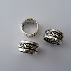 Three Large Dreadlock Rings, 14mm, loc rings, dreadlock jewelry, braid rings, braid jewelry