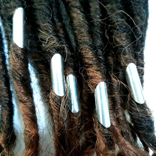 8 Silver Stainless Steel Braid Tubes Loc Tubes Loc Jewelry Etsy