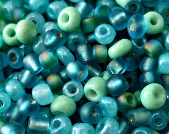 6/0 Caribbean Seed Bead Mix, 50 grams, 4mm glass seed beads, jewelry making beads, loc sprinkles, 1.75 oz., craft supplies