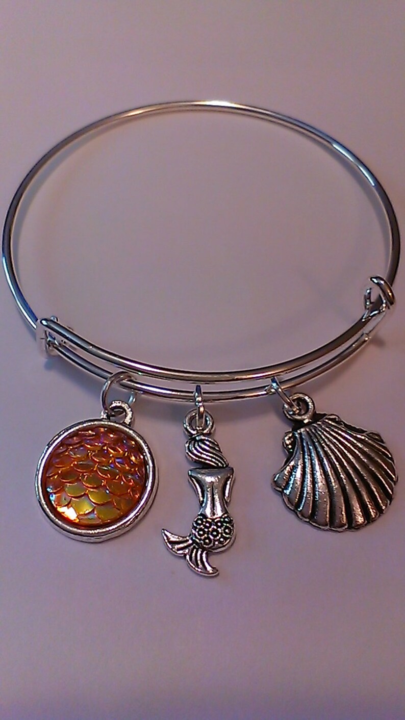 birthday girl/'s bracelets friend/'s gift best friends mermaid bracelet Girl/'s /'Mermaid/' Expandable Bangle girl/'s gifts kid/'s jewelry