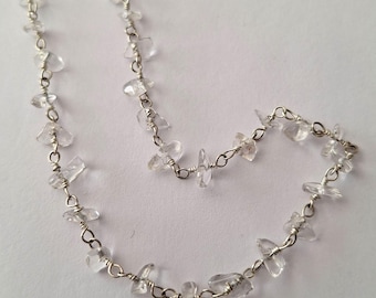 Clear Quartz Crystal Anklet, Gemstone anklet, summer jewelry, body jewelry, ankle bracelet