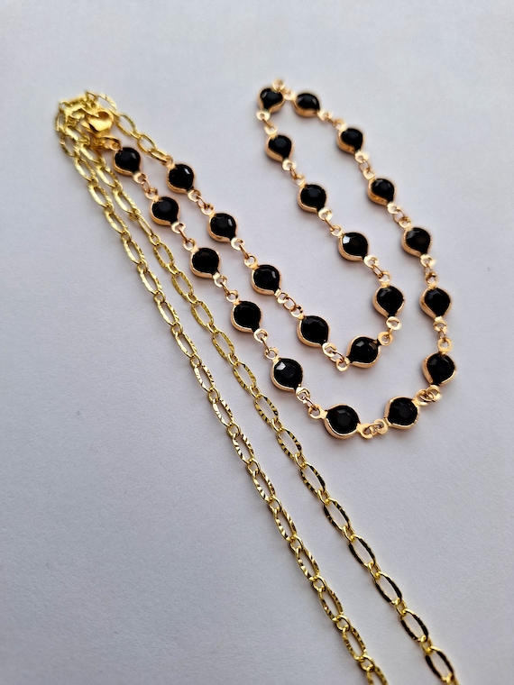 Black Crystal Waist Chain, lobster clasp, waist beads, belly chain, belly beads, body chains, body jewelry, adjustable chain