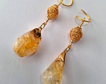 Citrine Gemstone Loc Jewelry, loc ring, dreadlock ring, braid jewelry, braid ring, stone of happiness and success, hair jewelry