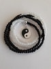 Yin and Yang Waist Beads, black and white, balance, weight loss tracker, spiritual gift, stretch, unique beads,  belly beads 