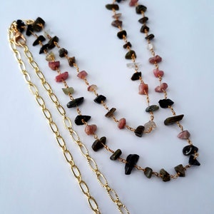 Tourmaline Gemstone Chip Waist Chain, belly chain, waist beads, belly beads, body chain, body jewelry,