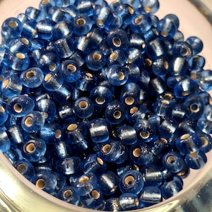 Cuentas de vidrio azul cielo 6/0, 50 gramos, cuentas de 4 mm, cuentas para hacer joyas, suministros para manualidades, cuentas para manualidades, vidrio checo