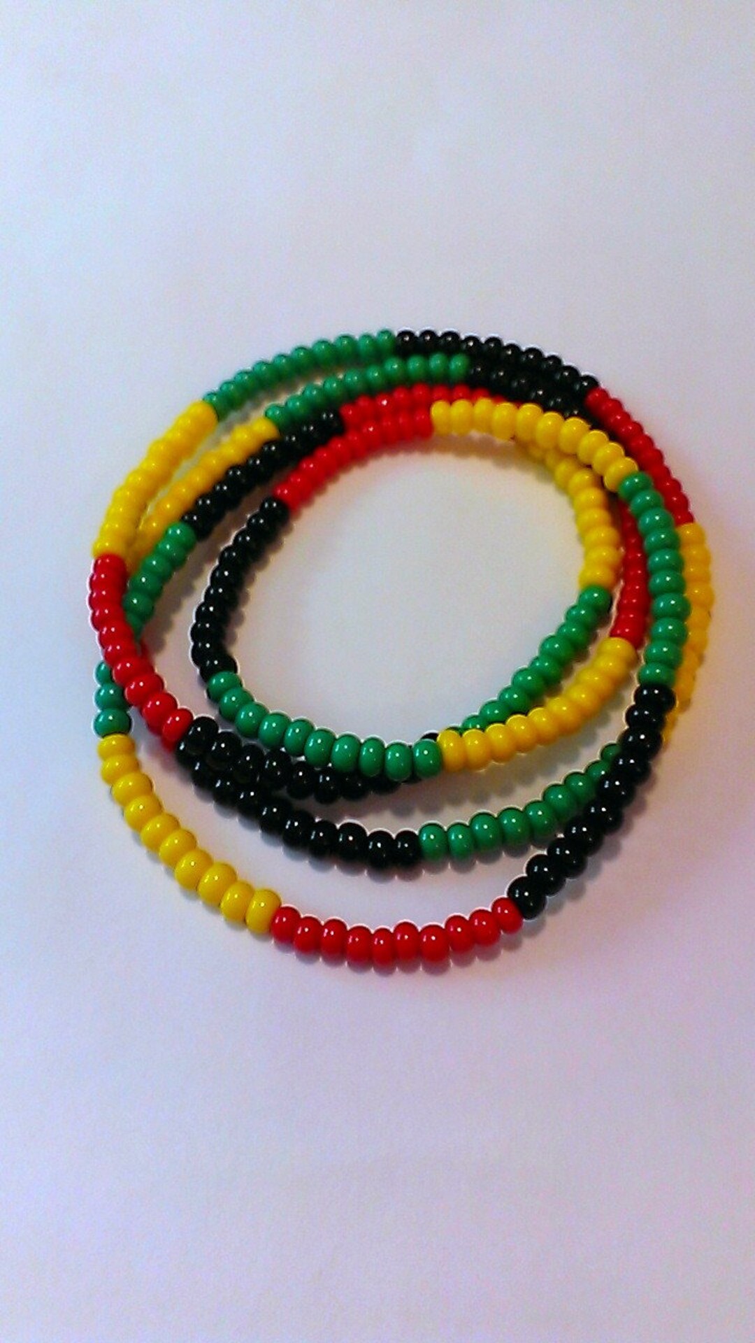 Anklets Rasta Rasta Waist Bead, Red Black Green and Yellow, Wrap Bracelet, Belly ...