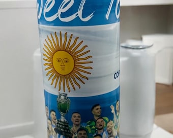 Argentina Copa America Tumbler: Personalized Messi Soccer Water Bottle