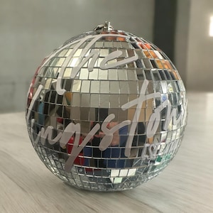 Personalized Disco Ball Centerpiece: Wedding & Party Decor (6 or 8 Inch)