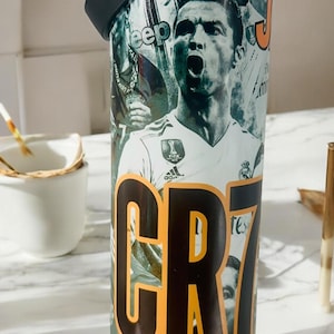 Personalisierte Ronalo CR7 Fussball Tumbler: 20oz Custom Sport Wasserflasche