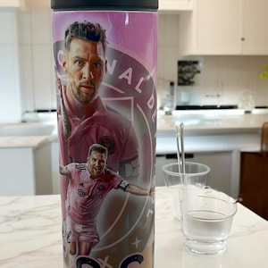Argentina, Messi water bottle, Inter Miami Personalized 20oz sports lid, soccer gifts, made to order tumbler, soccer, free ship, insulated