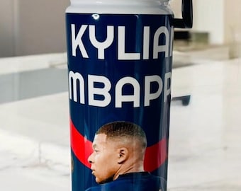 Personalized Soccer Water Bottle: Mbappe Custom Name Tumbler