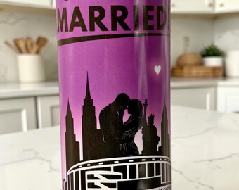 JUST&T MARRIED Tumbler, Swiftie Wedding, Madison Square Garden Design
