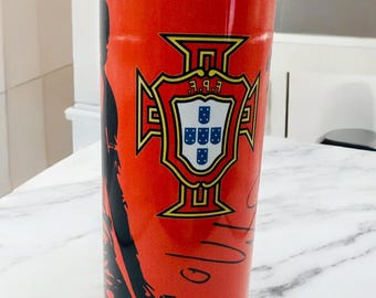 Spersonalizowana butelka na wodę Ronaldo CR7 Soccer: Spersonalizowany kubek o pojemności 20 uncji