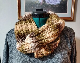 Ready to ship Cables and Shells Infinity Scarf