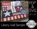 Liberty Wall Sampler by Lisa Capen Quilts - Tracing Templates and SVG cutting files - Instant Download