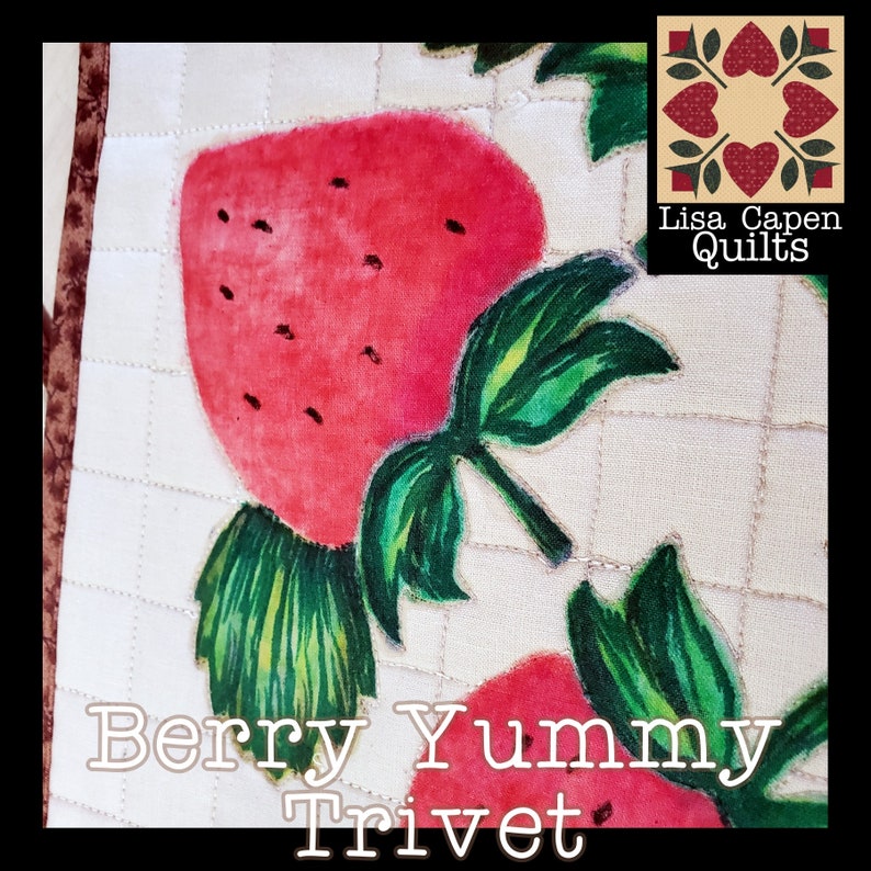 Berry Yummy Trivet/Mini Quilt Pattern Instant Download PDF and SVG Cutting file by Lisa Capen Quilts image 9