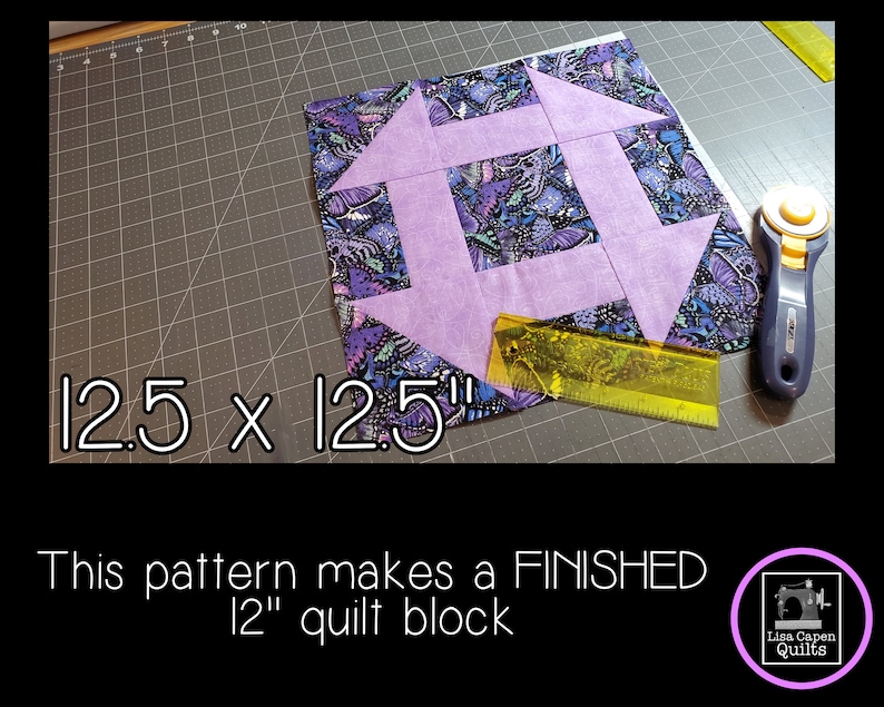 Churn Dash Quilt Block Pattern - Paper Piecing Templates - Read Listing ...