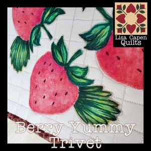 Berry Yummy Trivet/Mini Quilt Pattern Instant Download PDF and SVG Cutting file by Lisa Capen Quilts image 6