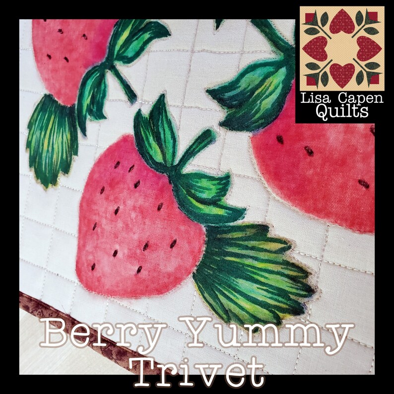 Berry Yummy Trivet/Mini Quilt Pattern Instant Download PDF and SVG Cutting file by Lisa Capen Quilts image 6
