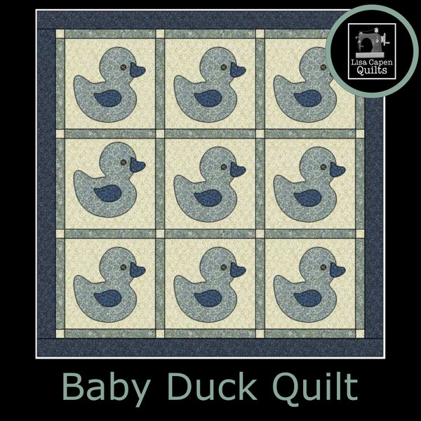 Baby Duck Quilt by Lisa Capen Quilts - PDF and SVG cutting file