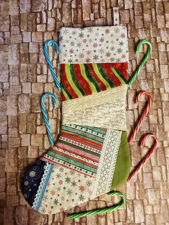 Quilted Stocking and Gift Tag PDF Sewing Pattern Bundle — Pin Cut