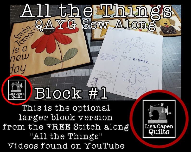 All the Things Block 1 the Larger Quilt Block Version of the Etsy