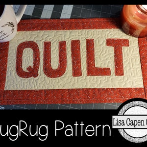 Easy QUILT Applique MugRug Pattern - Instant PDF Pattern w/Templates & SVGs Included by Lisa Capen Quilts