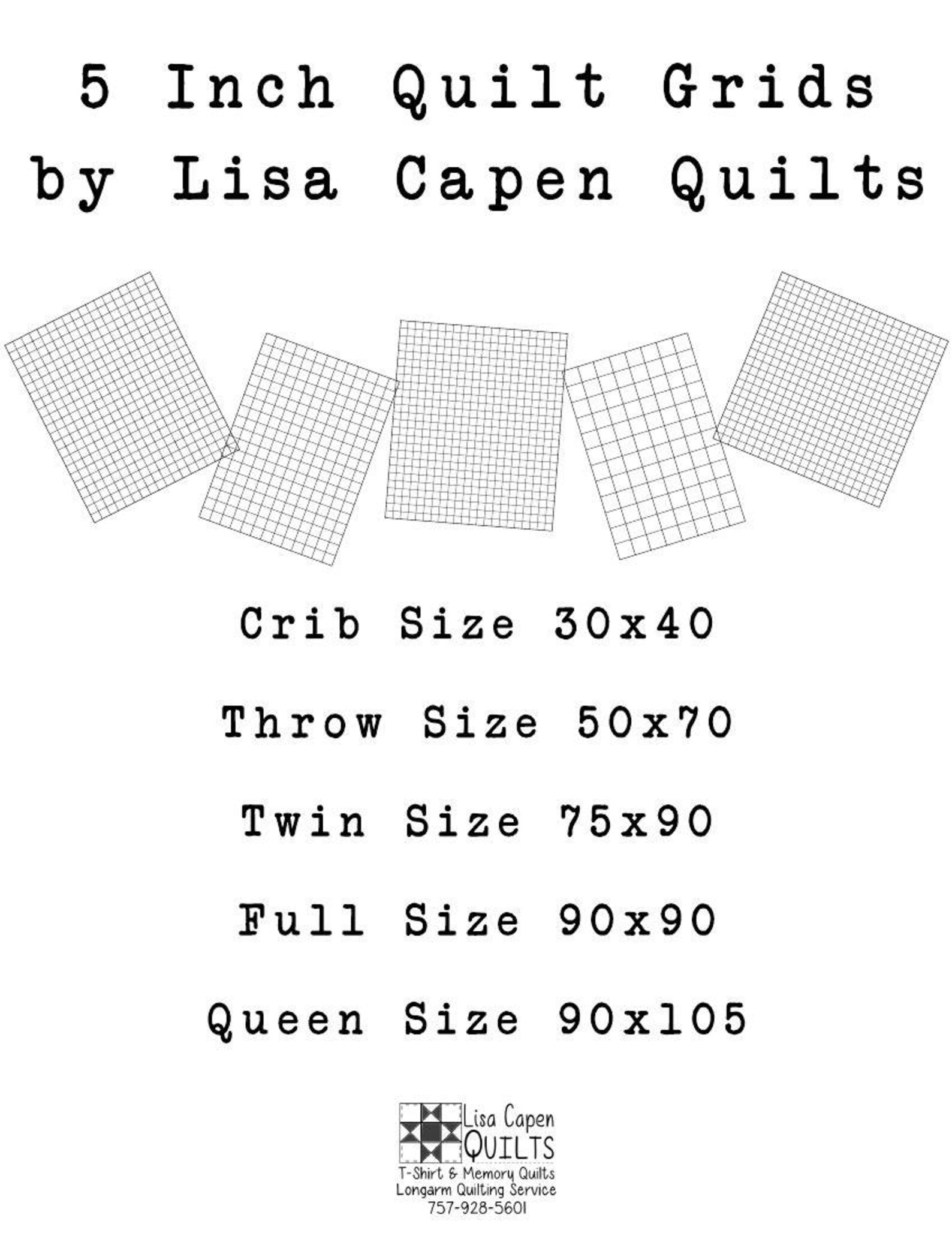 Quilters Graph Paper Instant Printable Download 5 Inch Etsy