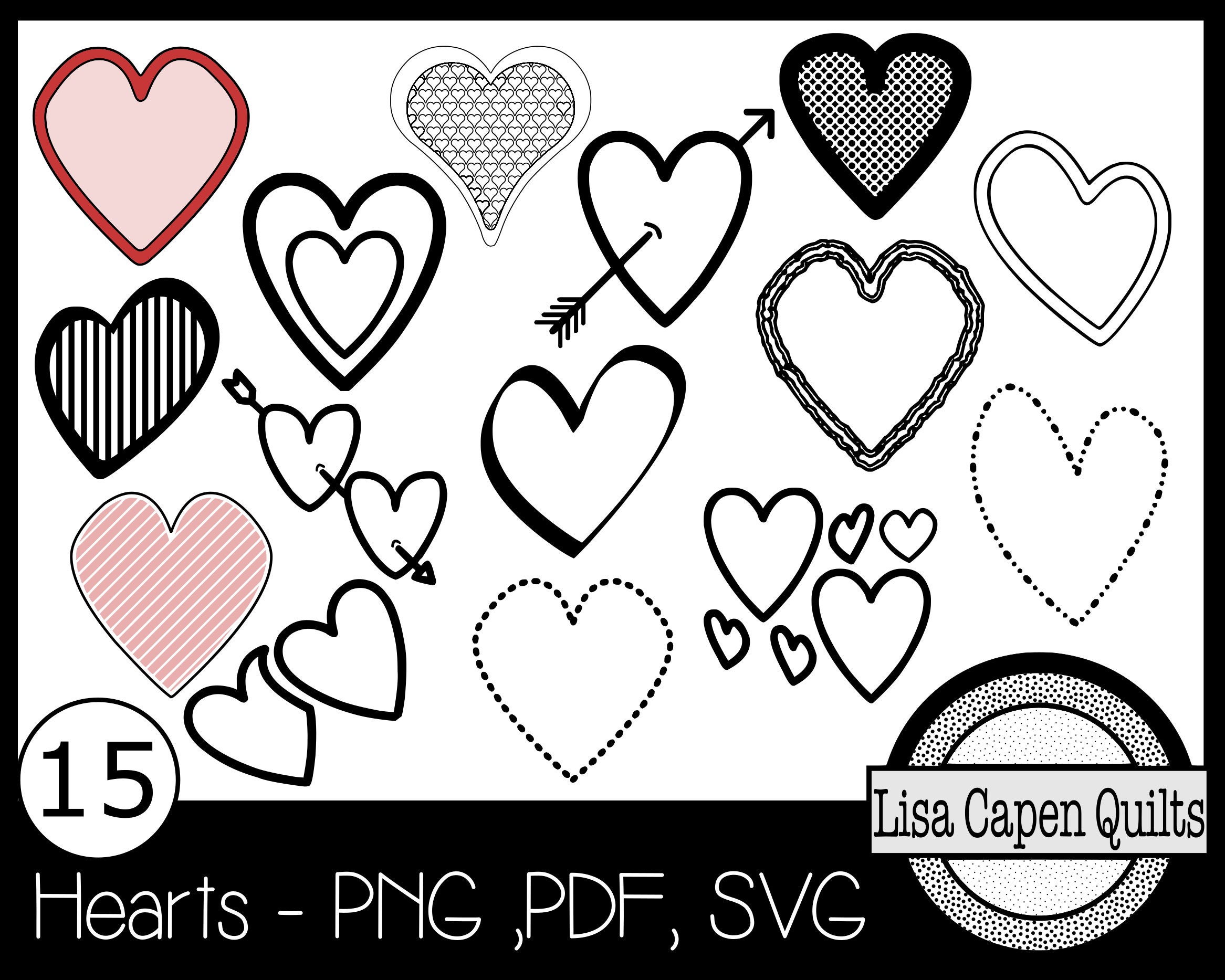 Plantilla De Tarjeta De San Valentin Con Corazones