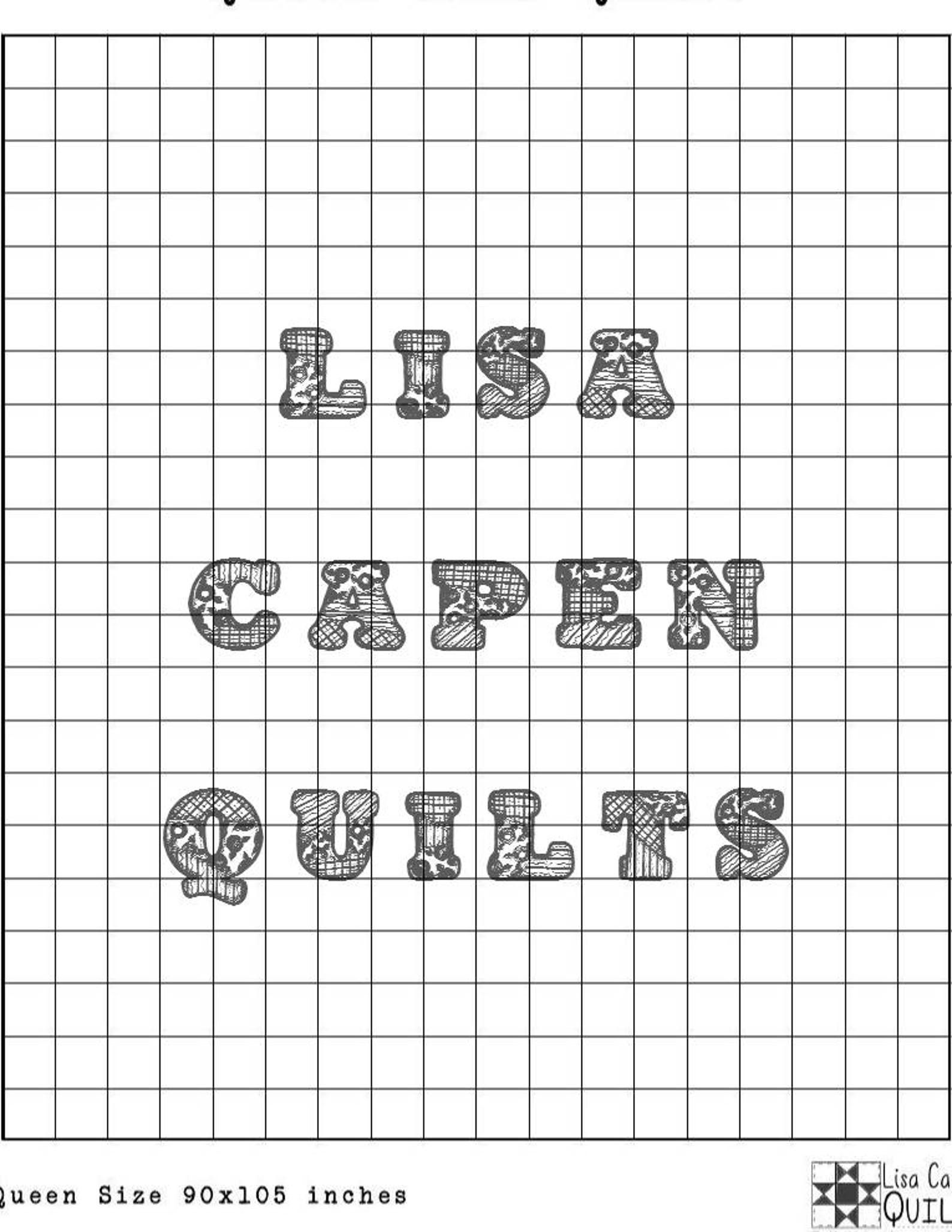 Quilters Graph Paper Instant Printable Download 5 Inch Etsy