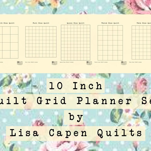 Quilters Graph Paper 2 Grid Set Plan Your Quilt Today Etsy