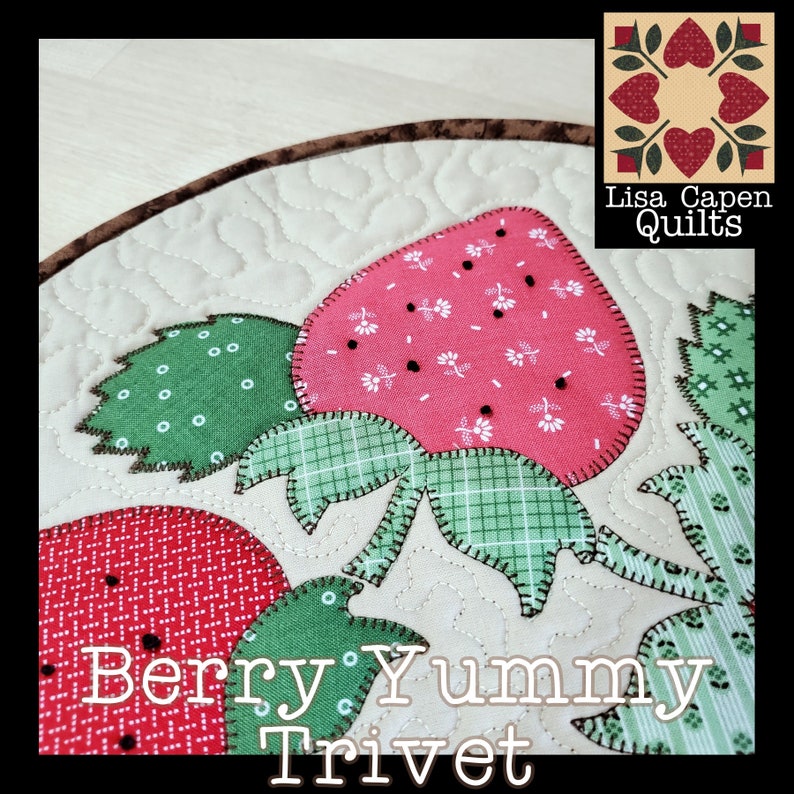 Berry Yummy Trivet/Mini Quilt Pattern Instant Download PDF and SVG Cutting file by Lisa Capen Quilts image 4