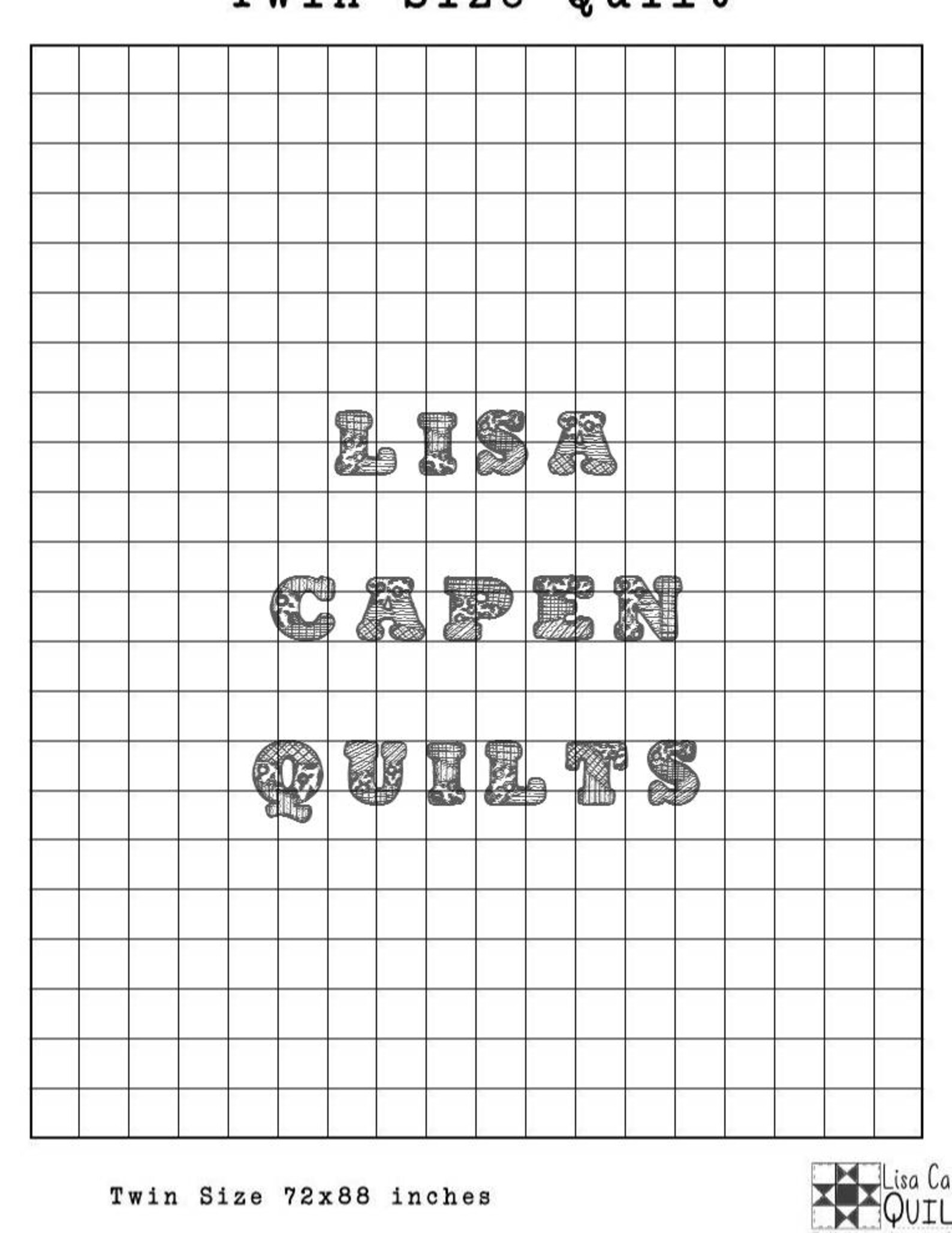 Quilters Graph Paper Instant Printable Download 4 Inch Etsy